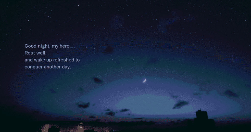 good night message for him 