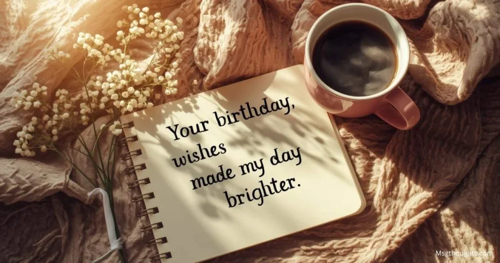 short thank you message for birthday wishes