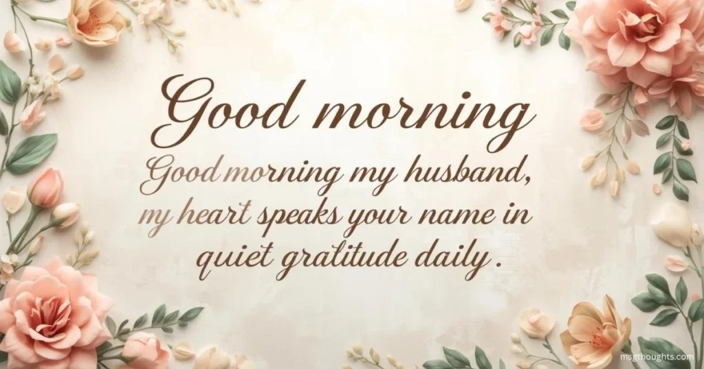 Happy Good morning love message for husband