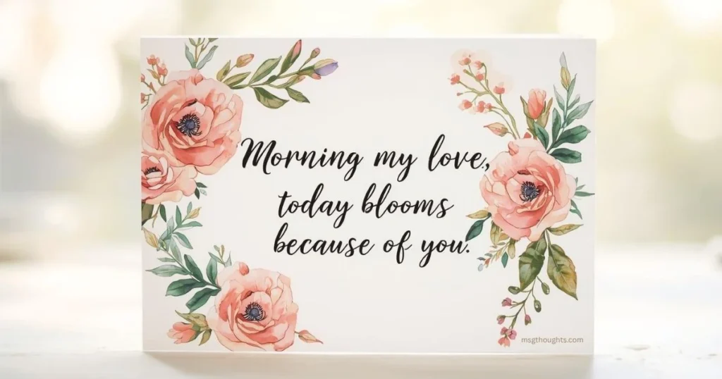 Sweet Good Morning My Love Captions