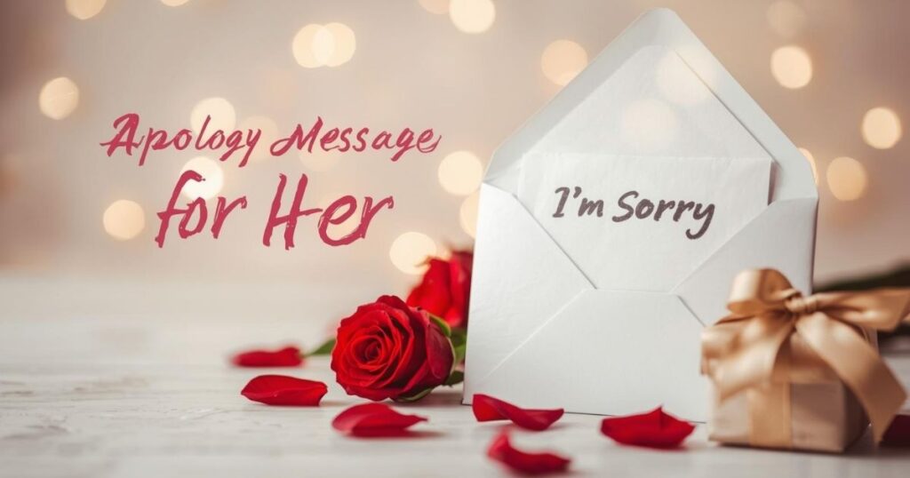 Apology message for her