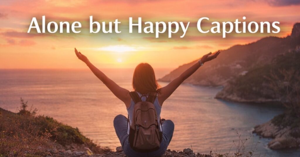Alone but Happy Captions
