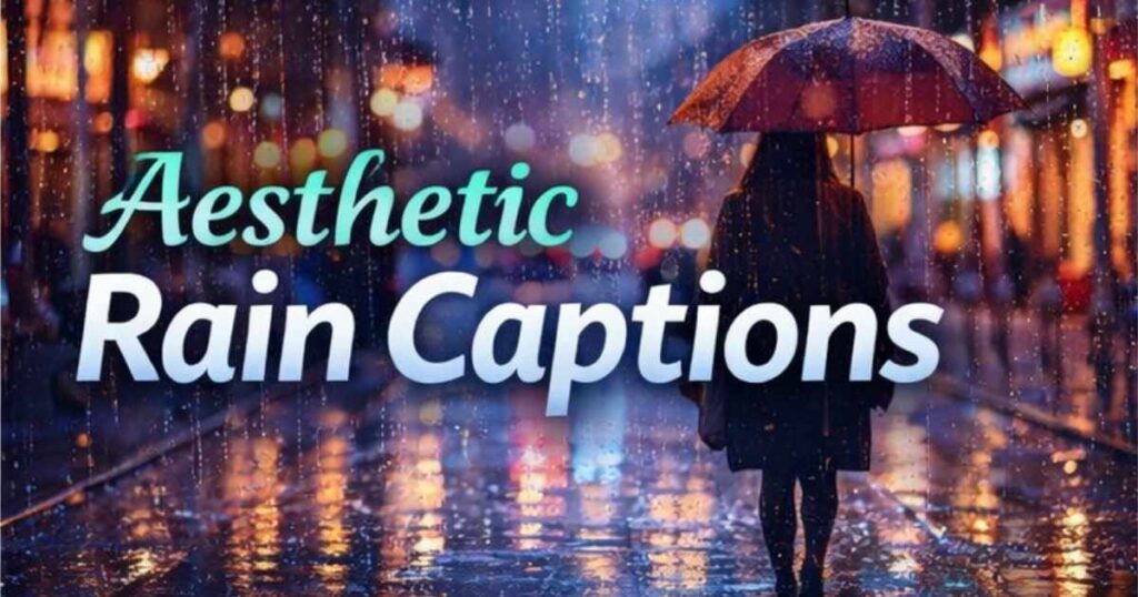 Aesthetic Rain Captions