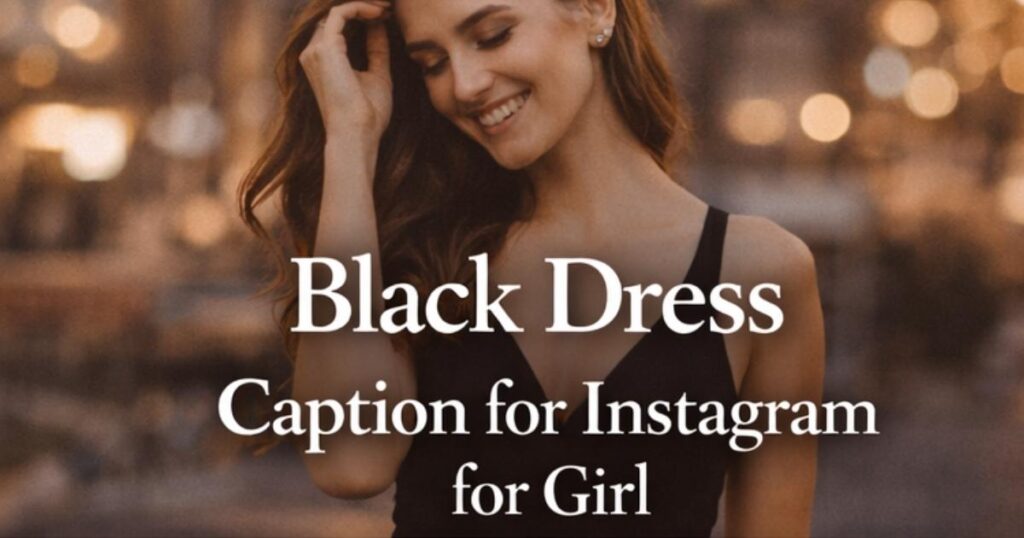 Black Dress Caption for Instagram for Girls