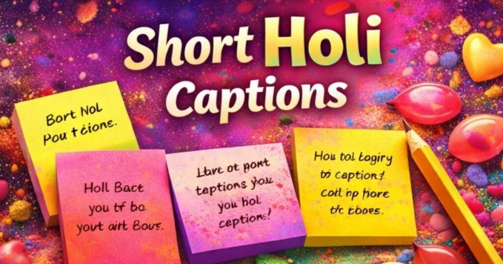 Short Holi Captions