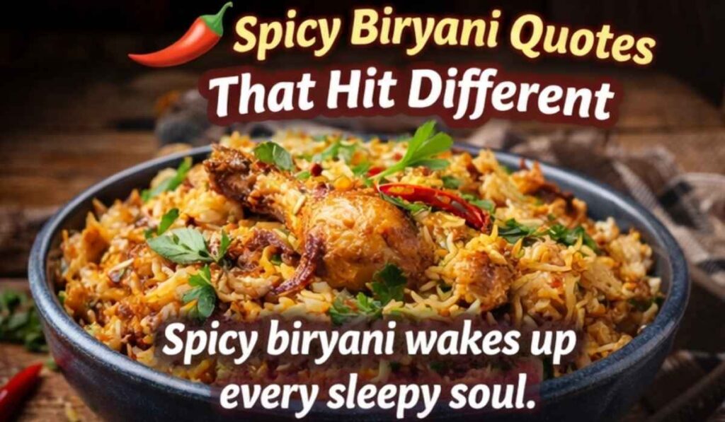 spicy biryani quotes