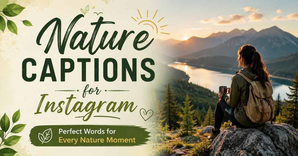 Beautiful nature view with inspiring Instagram caption ideas