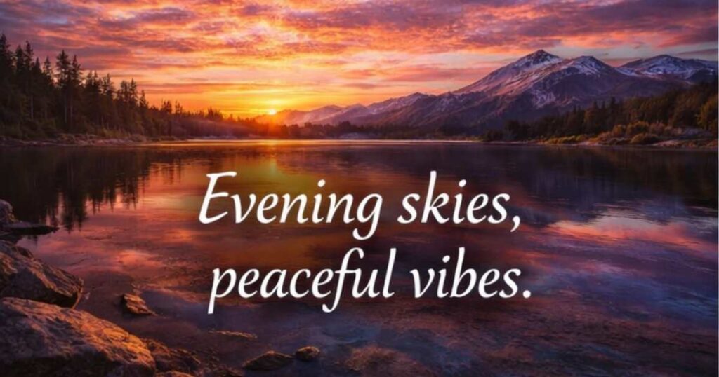 Evening Sunset Captions 