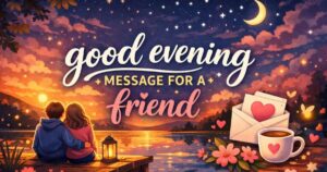 good evening message for a friend
