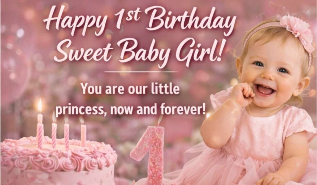 1st Birthday Wishes for Baby Girl
