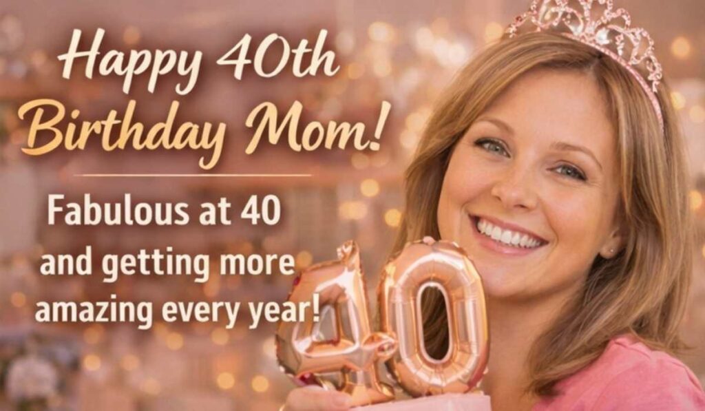 40th Birthday Wishes for Mom