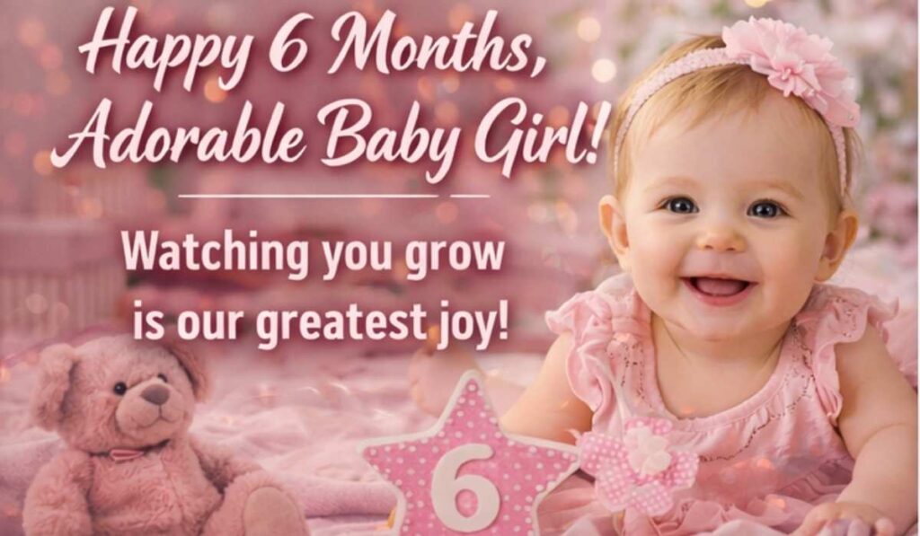 6 Month Birthday Wishes for Baby Girl