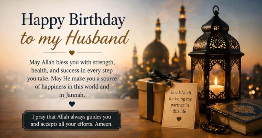 Islamic Birthday Wishes for Husband