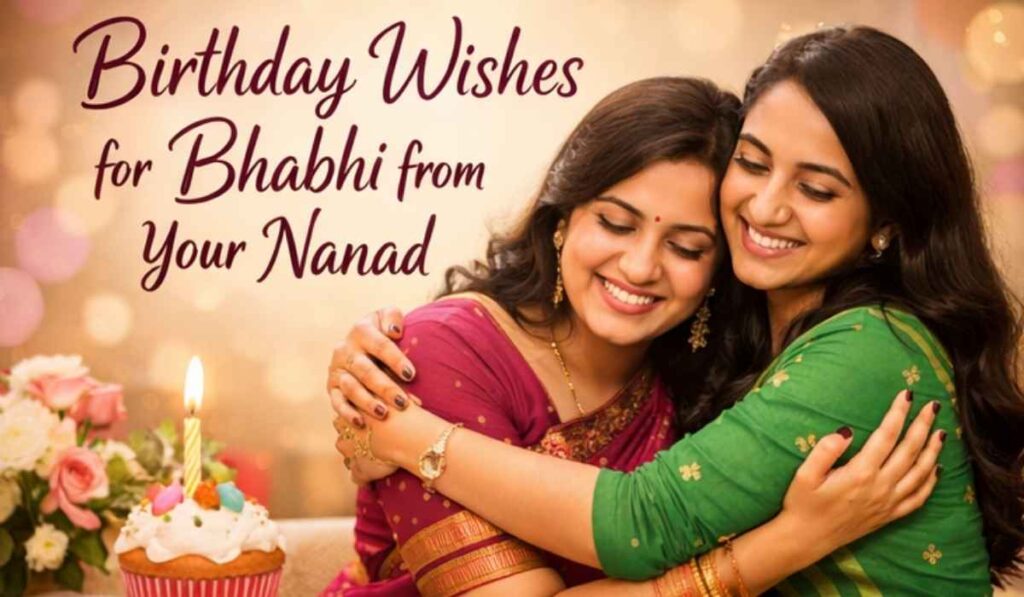 birthday wishes for bhabhi from nanad and devar - family presenting birthday cake to bhabhi
