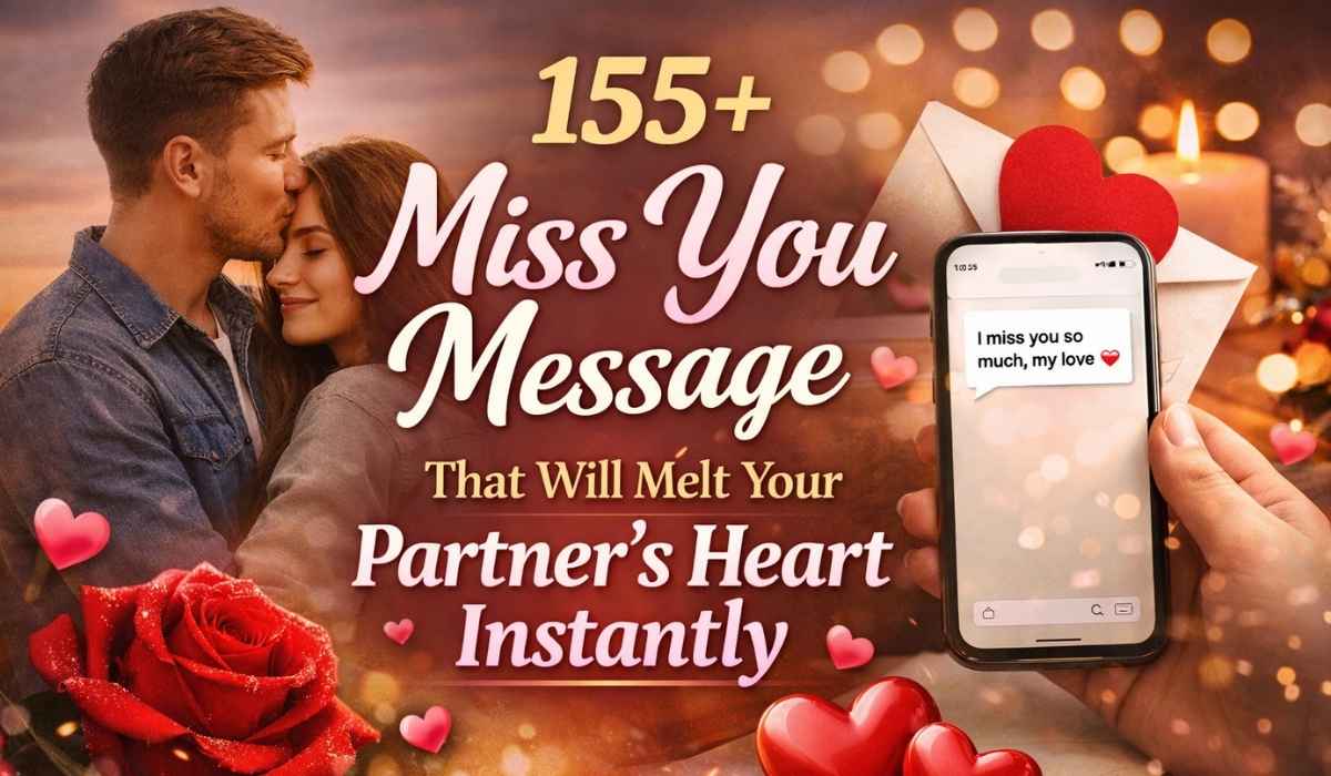 miss you message romantic love text with couple and heartfelt message theme