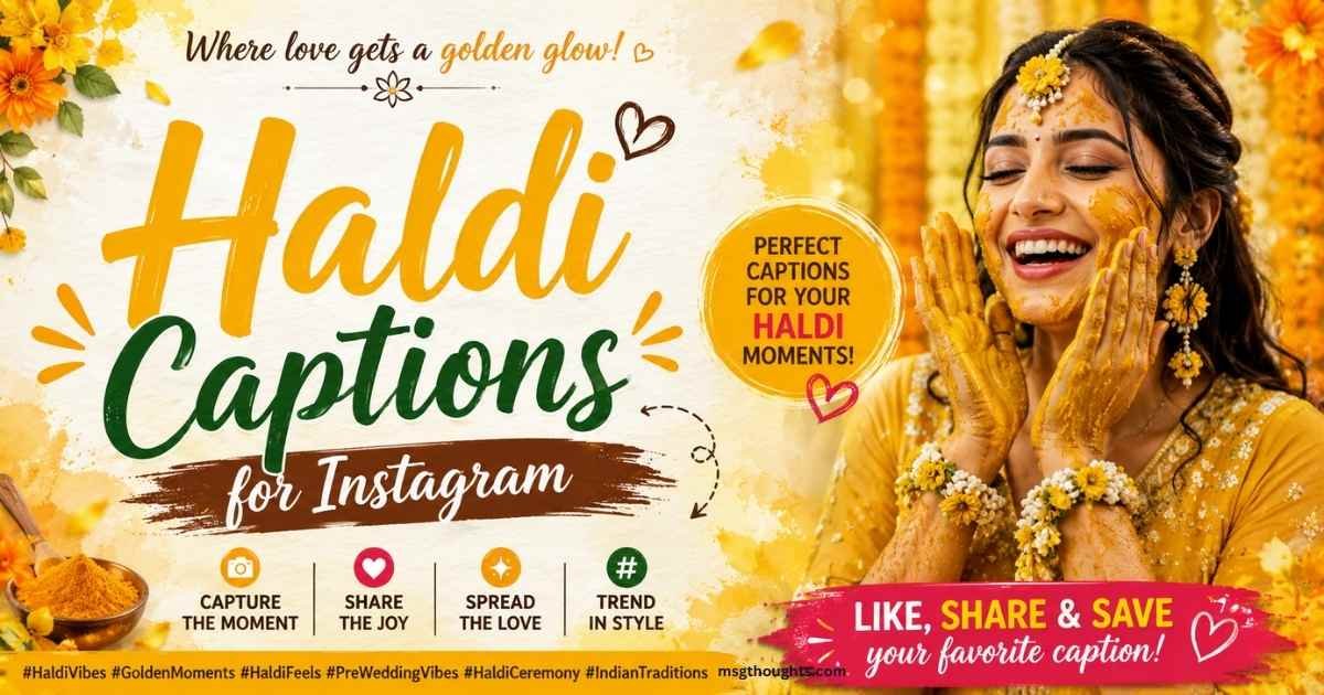 Best haldi captions for instagram in 2026