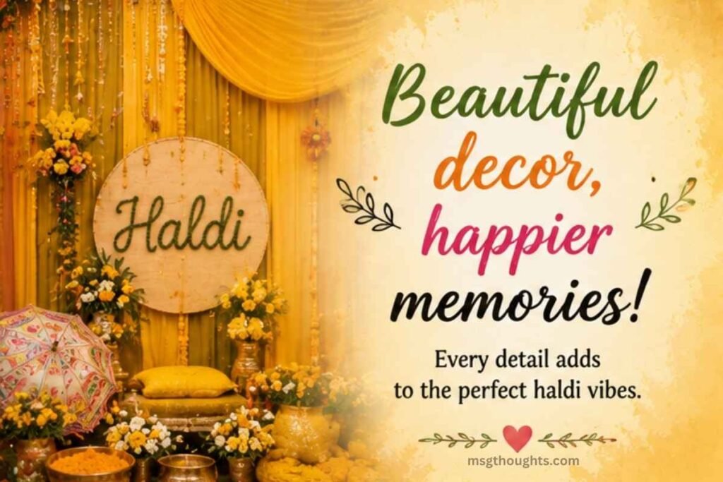 Haldi Decor Captions for Instagram