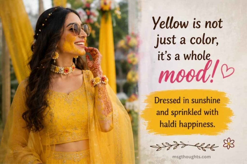 Haldi Outfit Captions for Instagram