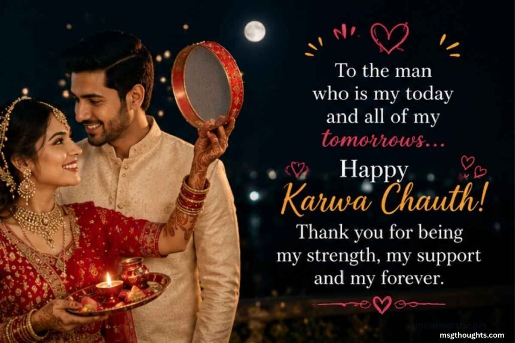cute Karwa Chauth Captions for Husband from Wife in 2026