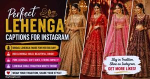 best lehenga captions for instagram in 2026