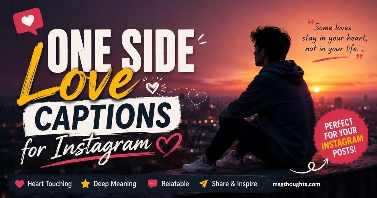 Best one side love captions for instagram
