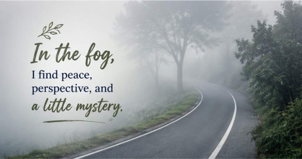 Mysterious foggy road Instagram weather mood