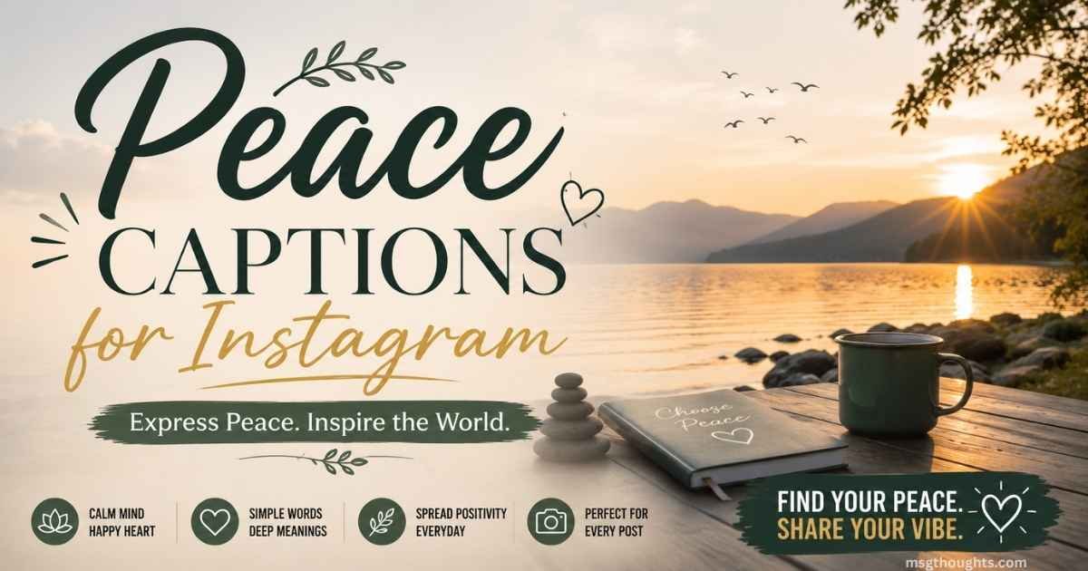 best peace captions for instagram