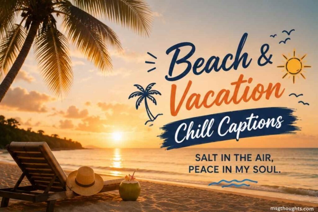 Beach & Vacation Chill Captions