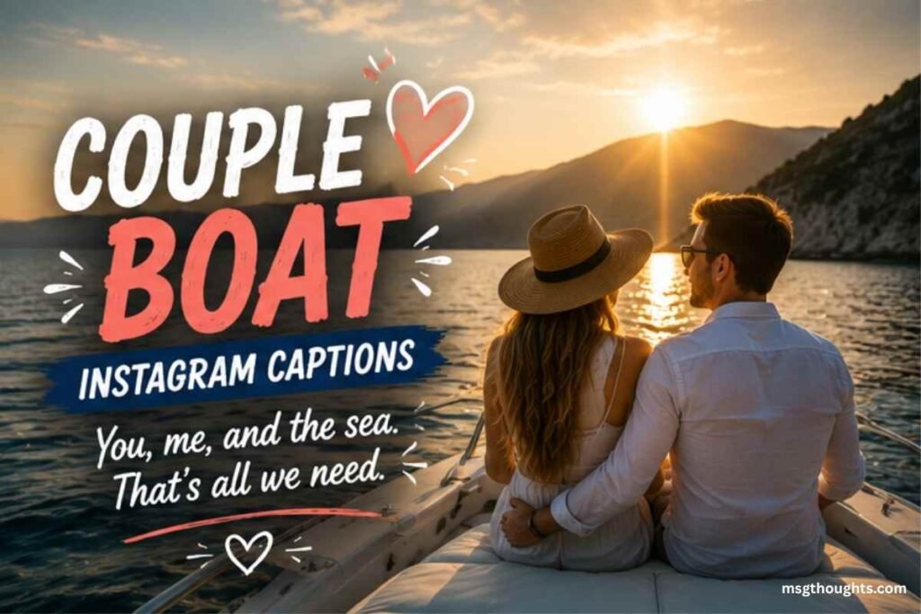 Couple Boat Instagram Captions