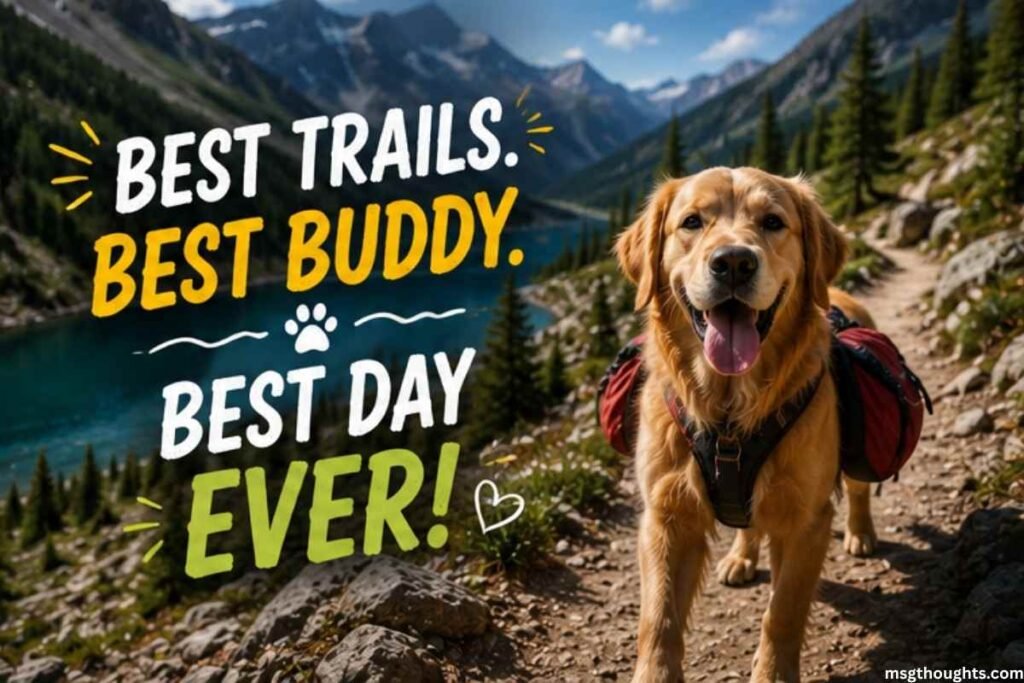 Dog Hiking Captions