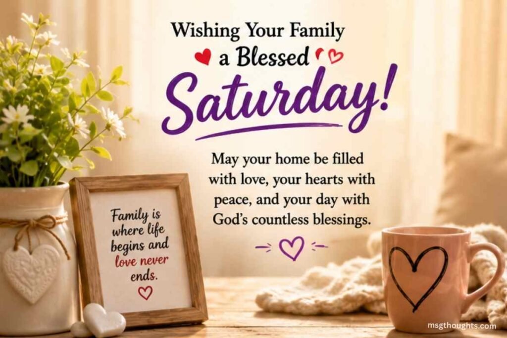 Good Morning Saturday Blessings for Family 