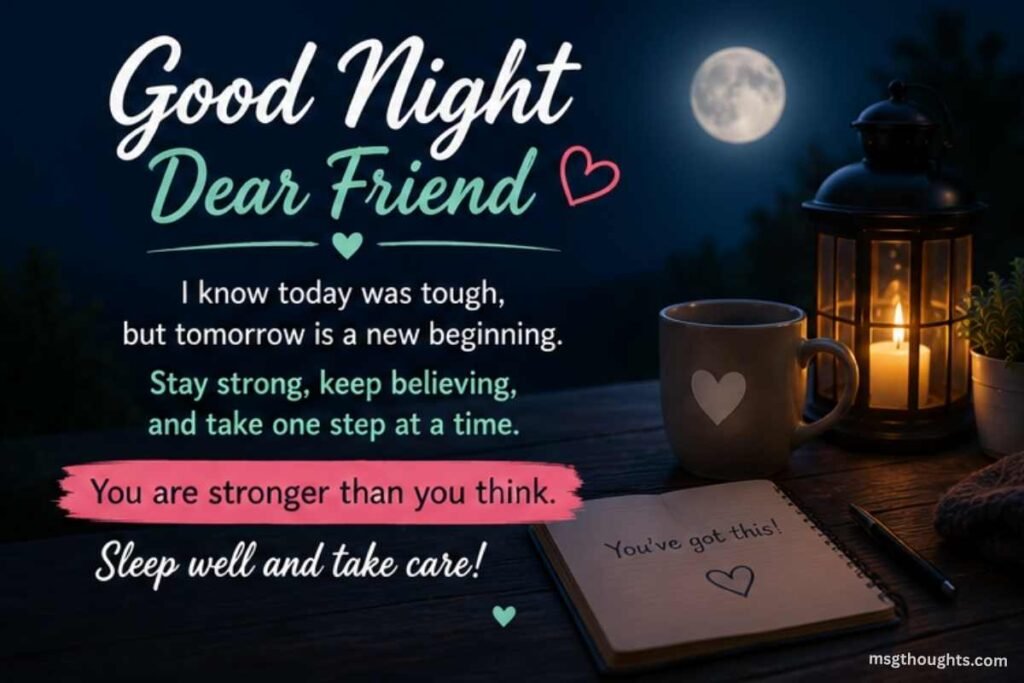 Good Night Messages for Friends Going Through Hard Times