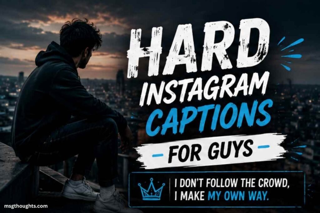 Hard Instagram Captions for Guys