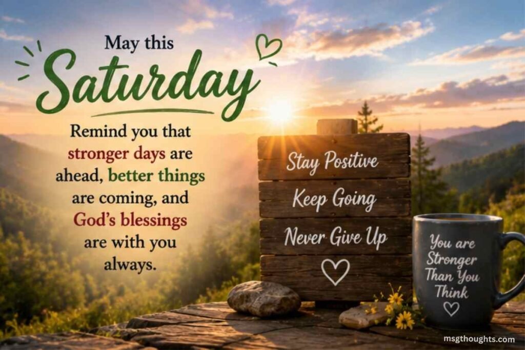 Inspirational Good Morning Saturday Blessings