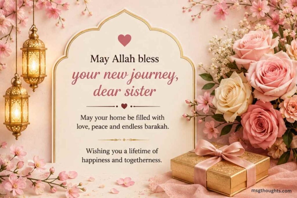 Islamic Marriage Wishes for Sister