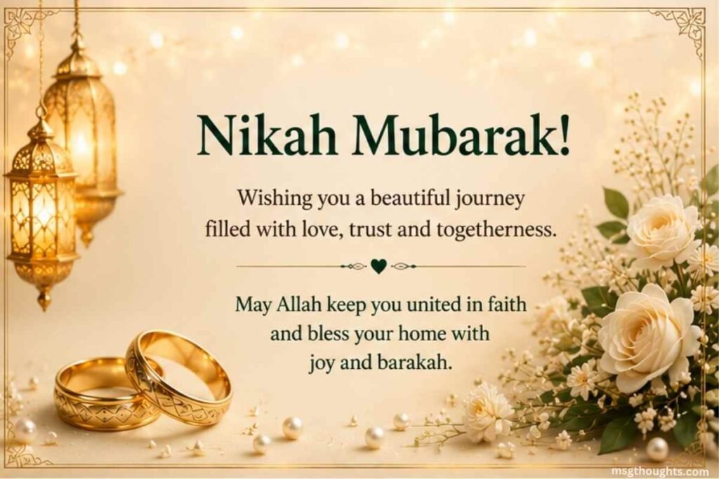 Nikah Mubarak Wishes and Messages