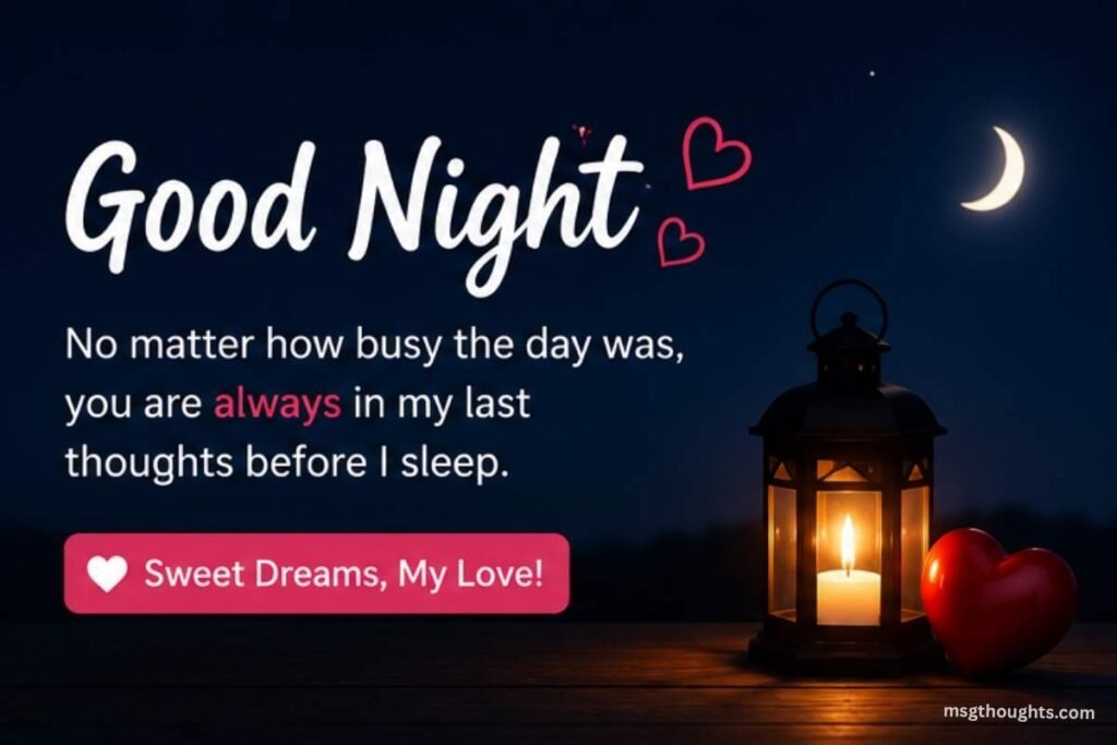 Romantic Good Night Wishes for Lover