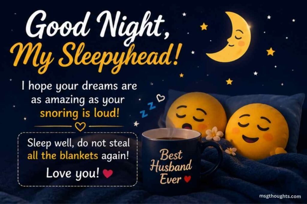 Funny Good Night Messages for Husband