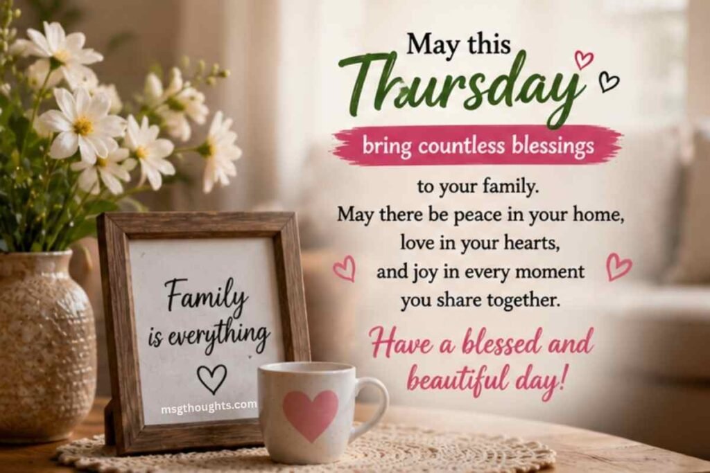 Good Morning Thursday Blessings for Family