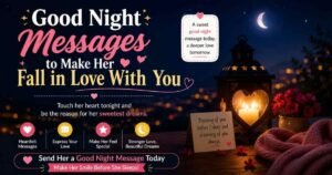 good night messages to make her fall in love with you