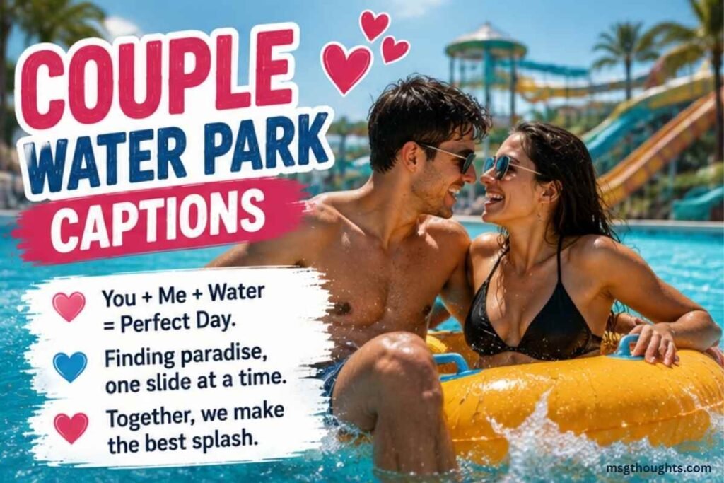 Couple Water Park Captions