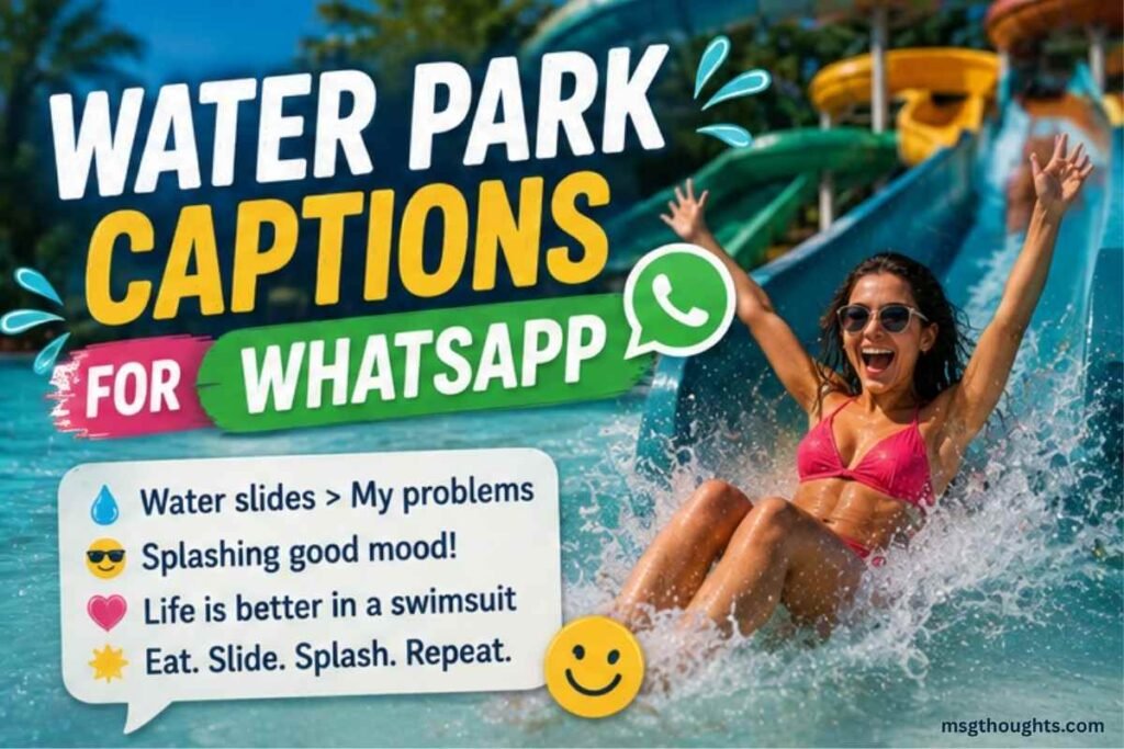 Water Park Captions for WhatsApp