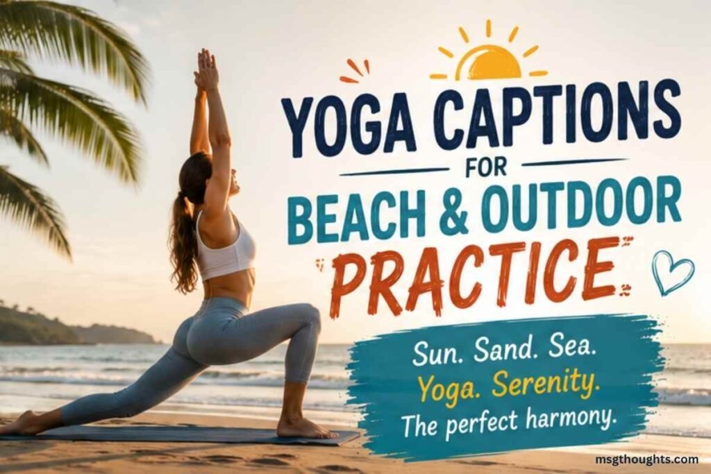 Yoga Captions for Beach and Outdoor Practice